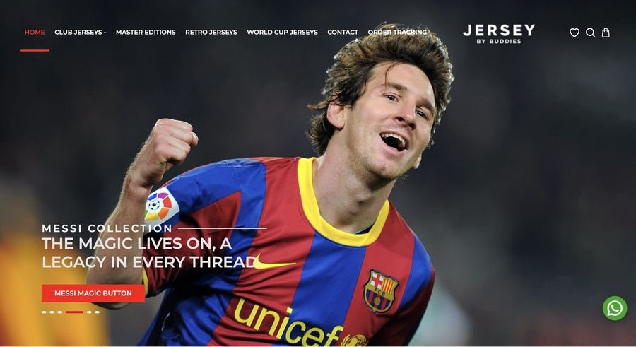 Jersey by Buddies website screenshot