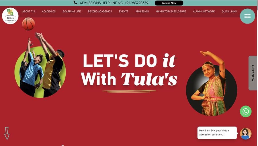 TIS International School website screenshot